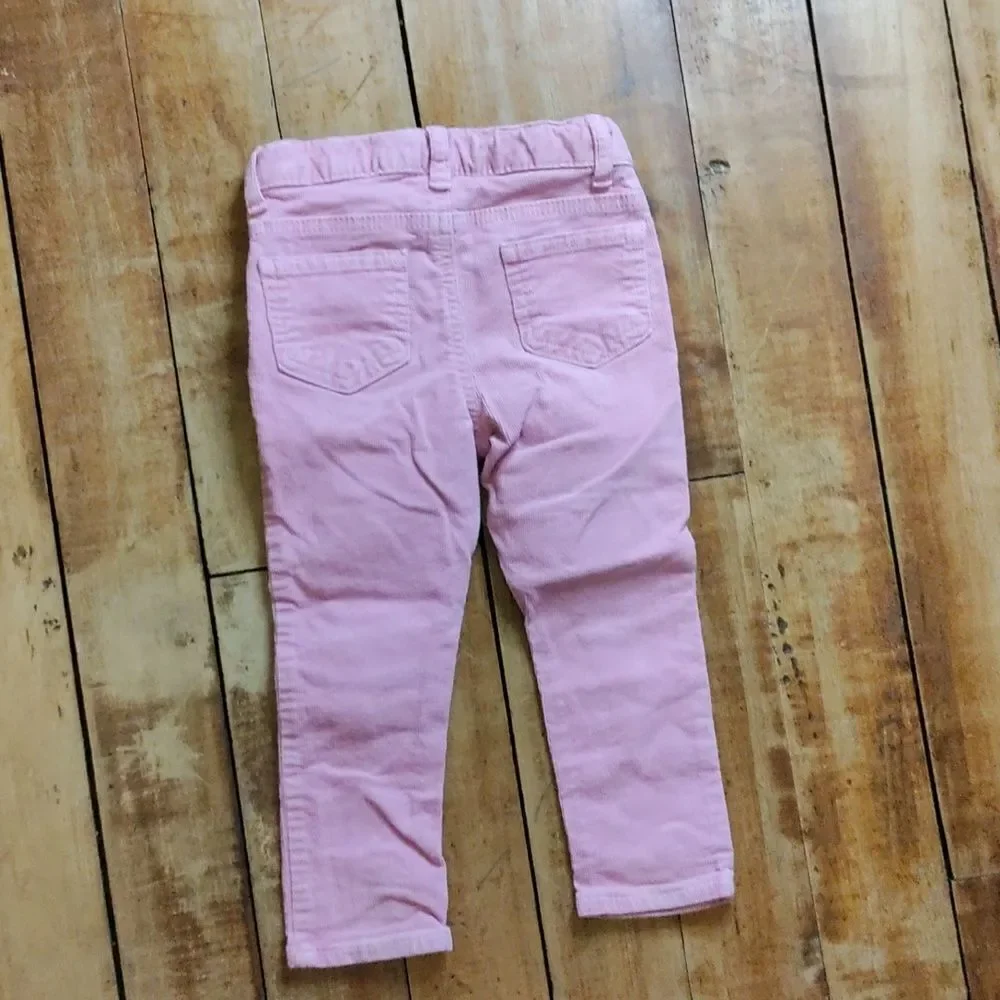 Cat & Jack pants 3T pink corduroy pastel spring cotton adjustable waist